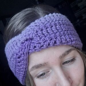 Handmade Purple Crochet Twist Headband
